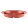 G.E.T - SuperMel 9" Mauve 3-Compartment Plate (12 Per Case) - P-1530-MAV