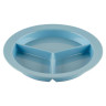 G.E.T - SuperMel 9" Slate Blue 3-Compartment Plate (12 Per Case) - P-1530-SB