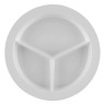 G.E.T - SuperMel 9" White 3-Compartment Plate (12 Per Case) - P-1530-W