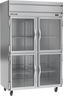 Beverage-Air - 52" Horizon Stainless Steel Reach-In Freezer w/ 4 Glass Swing Half Doors - HFS2HC-1HG