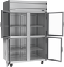 Beverage-Air - 52" Horizon Stainless Steel Reach-In Freezer w/ 4 Glass Swing Half Doors - HFS2HC-1HG