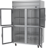 Beverage-Air - 52" Horizon Stainless Steel Reach-In Freezer w/ 4 Glass Swing Half Doors - HFS2HC-1HG