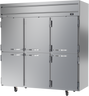 Beverage-Air - 78" Horizon Stainless Steel Reach-In Freezer w/ 6 Solid Swing Half Doors - HFS3HC-1HS