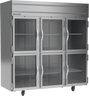 Beverage-Air - 78" Horizon Stainless Steel Reach-In Refrigerator w/ 6 Glass Swing Half Doors - HR3HC-1HG