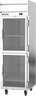 Beverage-Air - 26" Horizon Stainless Steel Reach-In Refrigerator w/ 2 Glass Swing Half Doors - HRP1HC-1HG