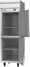 Beverage-Air - 26" Horizon Stainless Steel Reach-In Refrigerator w/ 2 Solid Swing Half Doors - HRP1HC-1HS