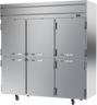 Beverage-Air - 78" Horizon Stainless Steel Reach-In Refrigerator w/ 6 Solid Swing Half Doors - HRPS3HC-1HS