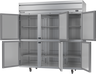 Beverage-Air - 78" Horizon Stainless Steel Reach-In Refrigerator w/ 6 Solid Swing Half Doors - HRPS3HC-1HS