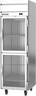 Beverage-Air - 26" Horizon Stainless Steel Reach-In Refrigerator w/ 2 Glass Swing Half Doors - HRS1HC-1HG