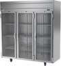 Beverage-Air - 78" Horizon Stainless Steel Reach-In Refrigerator w/ 3 Glass Swing Doors - HRS3HC-1G