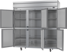 Beverage-Air - 78" Horizon Stainless Steel Reach-In Refrigerator w/ 6 Solid Swing Half Doors - HRS3HC-1HS