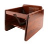 G.E.T - Walnut Wood Booster Seat W/ T-Strap - BS-200-MOD-W2