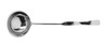 G.E.T - 4 oz Stainless Steel Solid Soup Ladle W/ Pounded Finish (12 Per Case) - BSPD-07