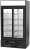Beverage-Air - 43" MarketMax Black Merchandiser Refrigerator w/ 2 Sliding Glass Doors - MMR38HC-1-B