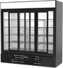 Beverage-Air - 75" MarketMax Black Merchandiser Refrigerator w/ 3 Sliding Glass Doors - MMR66HC-1-B