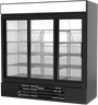 Beverage-Air - 75" MarketMax Black Merchandiser Refrigerator w/ 3 Sliding Glass Doors - MMR66HC-1-B
