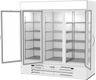 Beverage-Air - 75" MarketMax White Merchandiser Refrigerator/Freezer w/ 3 Swing Glass Doors - MMRF72HC-1-B-WW
