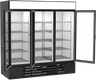 Beverage-Air - 75" MarketMax Black Dual Temp Wine Refrigerator w/ 3 Swing Glass Doors - MMRR72HC-1-B-BW-WINE