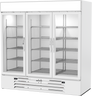 Beverage-Air - 75" MarketMax White Dual Temp Wine Refrigerator w/ 3 Swing Glass Doors - MMRR72HC-1-B-WW-WINE