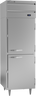 Beverage-Air - 27" P Series Stainless Steel Reach-In Freezer w/ 2 Solid Swing Half Doors - PF1HC-1AHS
