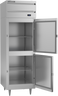 Beverage-Air - 27" P Series Stainless Steel Reach-In Freezer w/ 2 Solid Swing Half Doors - PF1HC-1AHS