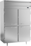 Beverage-Air - 52" P Series Stainless Steel Reach-In Freezer w/ 4 Solid Swing Half Doors - PF2HC-1AHS