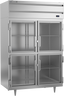 Beverage-Air - 52" P Series Stainless Steel Reach-In Freezer w/ 4 Glass Swing Half Doors - PF2HC-1BHG