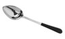 G.E.T - 6 oz Portion Control Solid Spoon W/ Plastic Textured Dipped Handle (12 Per Case) - BSRIM-32