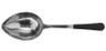 G.E.T - 8 oz Portion Control Solid Spoon W/ Plastic Textured Dipped Handle (12 Per Case) - BSRIM-33