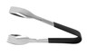 G.E.T - 9" Stainless Steel Tongs W/ Mirror Finish & Cool-Grip Handle (12 Per Case) - BSRIM-70-BK