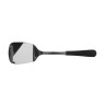 G..E.T - 12.5" Stainless Steel Solid Spatula W/ Mirror Finish & Cool-Grip Handle (12 Per Case) - BSRIM-80-BK