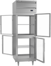 Beverage-Air - 27" P Series Stainless Steel Pass-Thru Freezer w/ 4 Glass Swing Half Doors - PFD1HC-1BHG