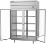 Beverage-Air - 52" P Series Stainless Steel Pass-Thru Freezer w/ 4 Glass Swing Doors - PFD2HC-1BG