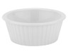 G.E.T - 1 oz White SAN Plastic Fluted Ramekin (48 Per Case) - ER-001-W