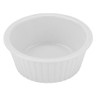 G.E.T - 1 oz White SAN Plastic Fluted Ramekin (48 Per Case) - ER-001-W