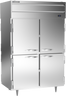 Beverage-Air - 52" P Series Stainless Steel Pass-Thru Warming Cabinet  w/ 8 Solid Swing Half Doors - PH2-1HS-PT