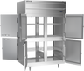 Beverage-Air - 52" P Series Stainless Steel Pass-Thru Warming Cabinet  w/ 8 Solid Swing Half Doors - PH2-1HS-PT