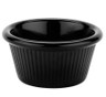 G.E.T - 2 oz Black Melamine Fluted Ramekin (48 Per Case) - RM-387-BK