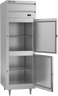 Beverage-Air - 27" P Series Stainless Steel Reach-In Refrigerator w/ 2 Solid Swing Half Doors - PR1HC-1AHS