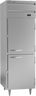 Beverage-Air - 27" P Series Stainless Steel Reach-In Refrigerator w/ 2 Solid Swing Half Doors - PR1HC-1AHS
