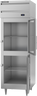 Beverage-Air - 27" P Series Stainless Steel Reach-In Refrigerator w/ 2 Glass Swing Half Doors - PR1HC-1BHG