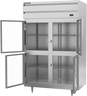 Beverage-Air - 52" P Series Stainless Steel Reach-In Refrigerator w/ 4 Glass Swing Half Doors - PR2HC-1BHG
