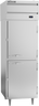 Beverage-Air - 27" P Series Stainless Steel Pass-Thru Refrigerator w/ 4 Solid Swing Half Doors - PRD1HC-1AHS
