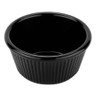 G.E.T - 4 oz Black Melamine Fluted Ramekin (48 Per Case) - RM-401-BK
