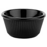 G.E.T - 4 oz Black Melamine Fluted Ramekin (48 Per Case) - RM-401-BK