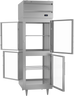 Beverage-Air - 27" P Series Stainless Steel Pass-Thru Refrigerator w/ 4 Glass Swing Half Doors - PRD1HC-1BHG