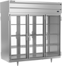 Beverage-Air - 78" P Series Stainless Steel Pass-Thru Refrigerator w/ 6 Glass Swing Doors - PRD3HC-1BG
