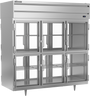 Beverage-Air - 78" P Series Stainless Steel Pass-Thru Refrigerator w/ 12 Glass Swing Half Doors - PRD3HC-1BHG