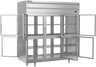 Beverage-Air - 78" P Series Stainless Steel Pass-Thru Refrigerator w/ 12 Glass Swing Half Doors - PRD3HC-1BHG