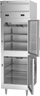 Beverage-Air - 27" P Series Stainless Steel Refrigerator/Freezer w/ 2 Glass Swing Half Doors - PRF12-12HC-1HG